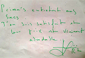 奢侈品護理-Primas保護維護我的袋子,我非常滿意而且價格合理沒負擔。