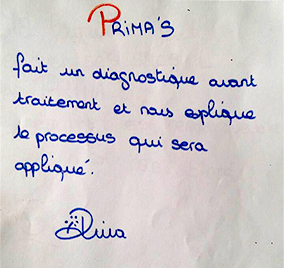 奢侈品護理-Primas在護理前會作物件的診斷,並向我解釋讓我清楚知道護理的過程和效果。