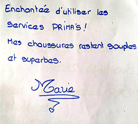 奢侈品護理-我太高興(滿意)Primas的服務了,它讓我的鞋子軟適有彈性,棒透了!